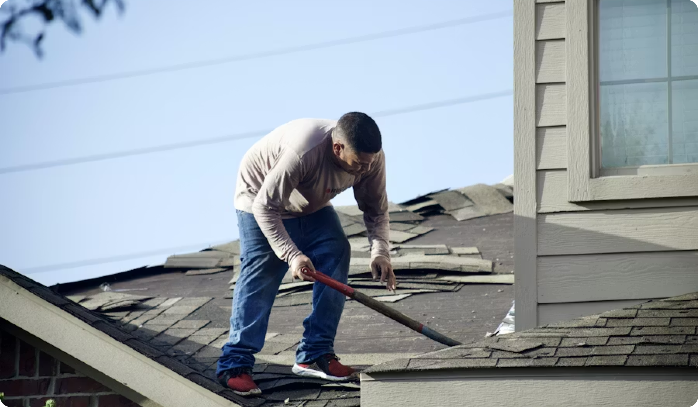 Roof worker